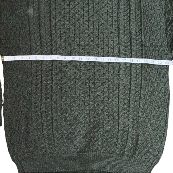 Aran Crafts Irish Wool Chunky Fisherman Knit Western Sweater Made In Ireland - Picture 6 of 8